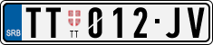 License plate of Serbia, Cars