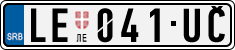License plate of Serbia, Cars