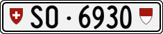 License plate of Switzerland, Cars