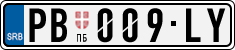 License plate of Serbia, Cars