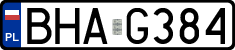 License plates of Poland, Regular car plates