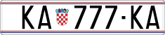 License plate of Croatia, Regular plates