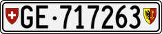 License plate of Switzerland, Cars