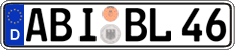 German license plate, Regular plates