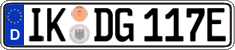 German license plate, Electric vehicles