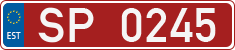 License plate of Estonia, Sportcars
