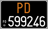 License plate of Italy, Cars (1927 year series)