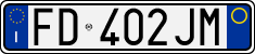 License plate of Italy, Cars (1994 year series)