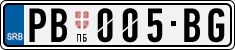 License plate of Serbia, Cars