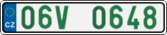 License plate of the Czech Republic, Oldtimers (2001)