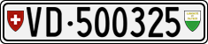 License plate of Switzerland, Cars
