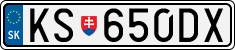 License plate of Slovakia, Cars