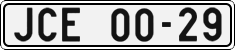 License plate of the Czech Republic, Cars (1960)