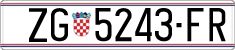 License plate of Croatia, Regular plates