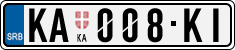 License plate of Serbia, Cars