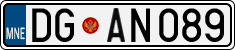 License plate of Montenegro, Cars