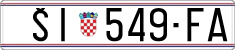 License plate of Croatia, Regular plates