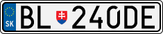 License plate of Slovakia, Cars