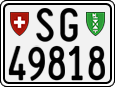 License plate of Switzerland, Motorcycles