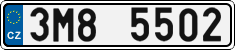License plate of the Czech Republic, Cars (2001)