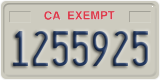 California, Exempt (1234567)