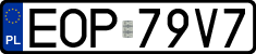 License plates of Poland, Regular car plates