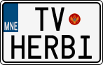 License plate of Montenegro, Vanity Plates