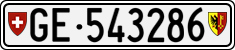 License plate of Switzerland, Cars