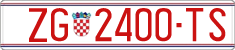 License plate of Croatia, Exceptional vehicles