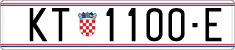 License plate of Croatia, Regular plates