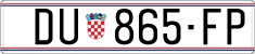 License plate of Croatia, Regular plates