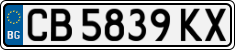 License plate of Bulgaria, Cars