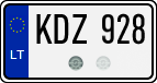 License plate of Lithuania, Cars