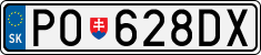 License plate of Slovakia, Cars