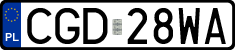 License plates of Poland, Regular car plates