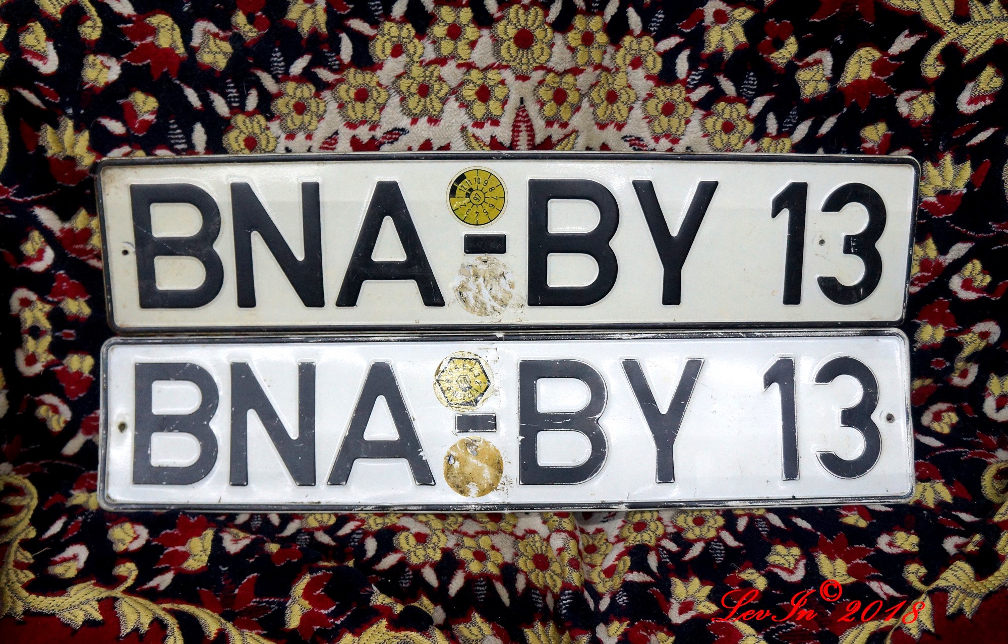 BNA BY 13, License plate without vehicle 