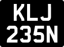 License plate of the United Kingdom, 1963 year system