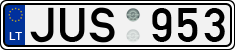 License plate of Lithuania, Cars