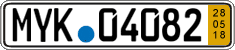 German license plate, Short-term transit plates