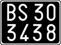 License plate of Italy, Cars (1927 year series)