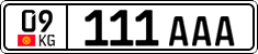 License plate of Kyrgyzstan, Private owners (2016)