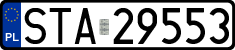 License plates of Poland, Regular car plates