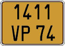 French license plate, FNI