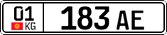 License plate of Kyrgyzstan, Organizations (2016)