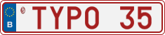 License plate of Belgium, Vanity Plates (2014)