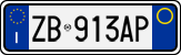 License plate of Italy, Cars (1994 year series)