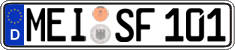 German license plate, Regular plates