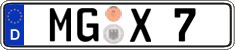 German license plate, Regular plates