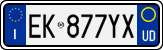 License plate of Italy, Cars (1994 year series)