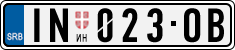 License plate of Serbia, Cars